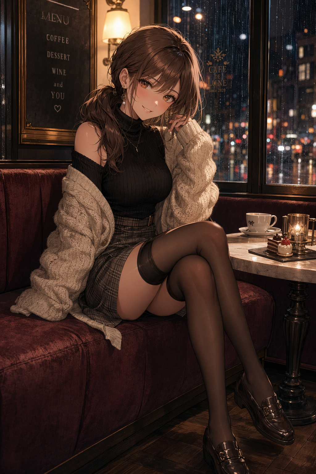 GPT-Image-2 案例 · 咖啡馆时尚写真