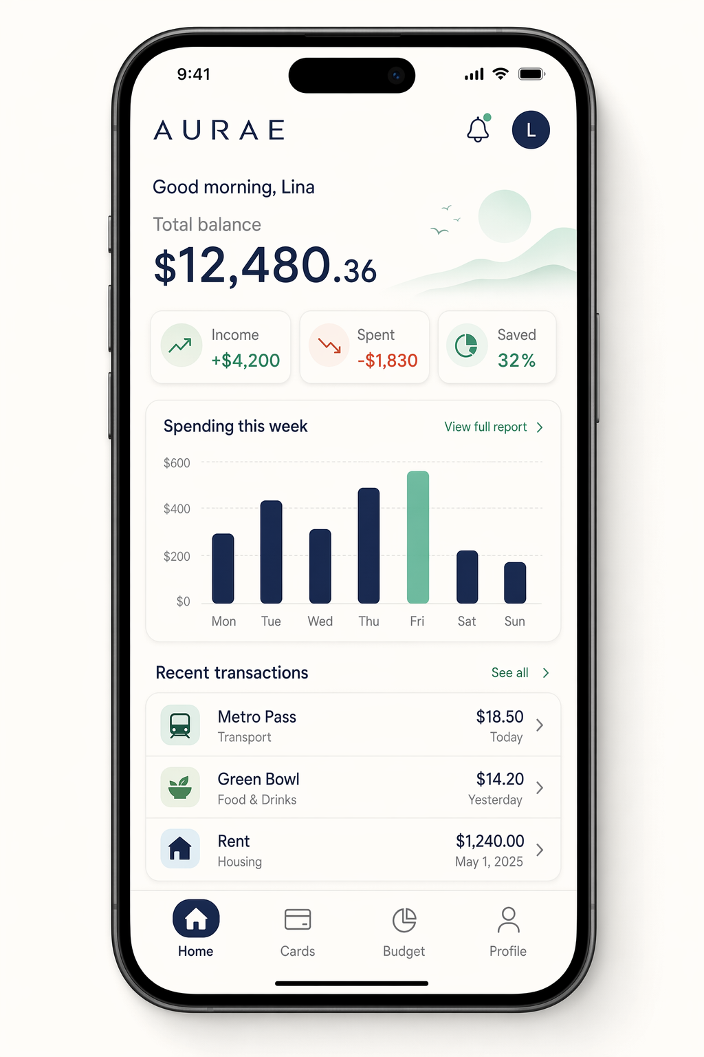 GPT-Image-2 案例 · 移动记账 App Mockup